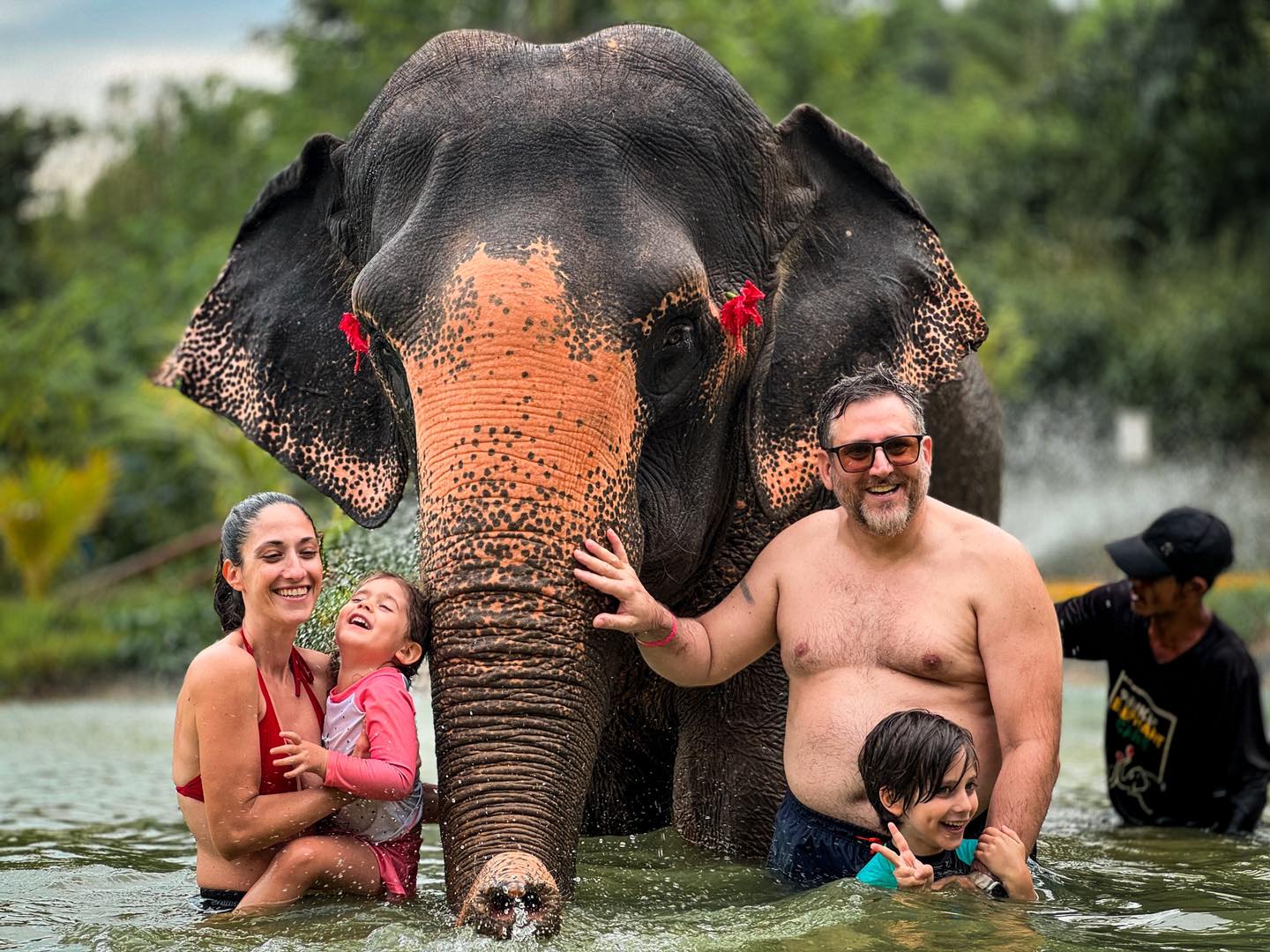 shower with elephant