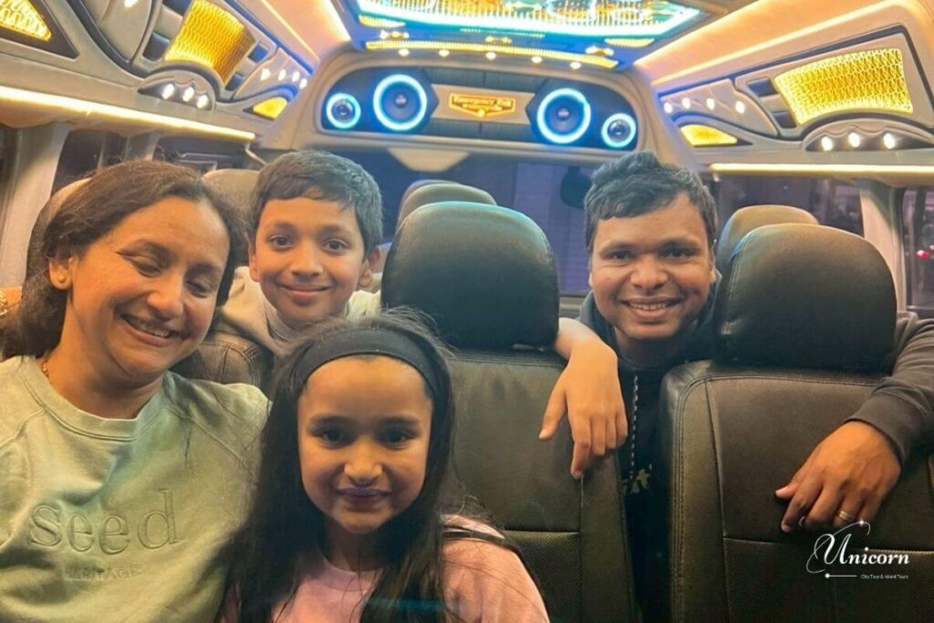 Private Transfer from Phuket to Ao Nang Beach – Fixed Price & Door-to-Door 8 Happy family after a smooth private ride with Unicorn Phuket