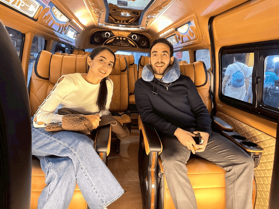 Customer enjoying a private long-distance transfer in Thailand